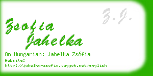 zsofia jahelka business card